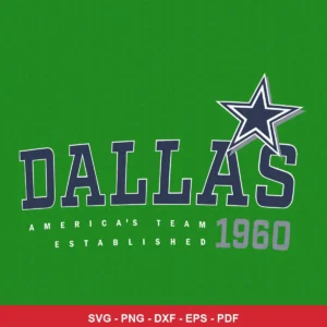 minimalist, modern typography-based graphic Cowboys classic design expressing team pride for Cricut and Silhouette cutting...
