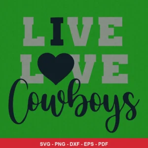modern, clean typography-based design with no cartoon or mascot imagery Cowboys classic design expressing positive fan sup...