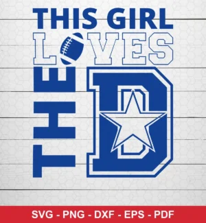 modern, clean, typographic Cowboys classic design expressing team pride and love for Cricut and Silhouette cutting machines