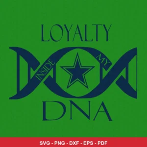 minimalist, modern graphic with DNA helix motif Cowboys classic design expressing pride and loyalty for Cricut and Silhoue...