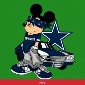 cartoon, urban street style with vintage car elements Cowboys vintage design expressing team pride and urban style for Cri...