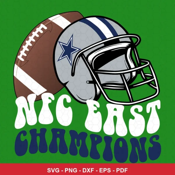 modern, clean, and straightforward sports graphic Cowboys helmet design expressing pride and celebration featuring footbal...