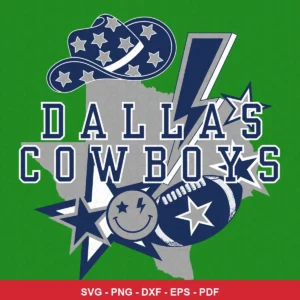 modern, clean, and bold with a sports-themed graphic style Cowboys classic design expressing team pride and identity for C...