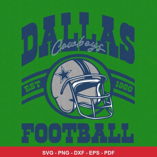 vintage, clean, and straightforward with a classic sports logo aesthetic Cowboys vintage design expressing team pride and ...