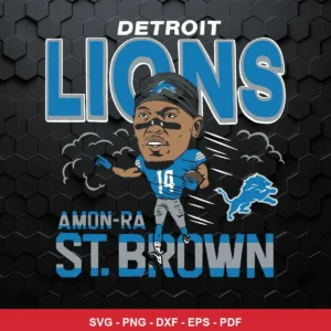 modern cartoon caricature with bold typography NFL classic design expressing team pride and player celebration for Cricut ...