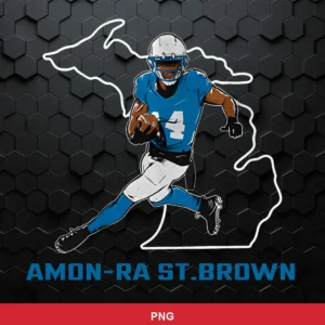 modern cartoon style with bold outlines and a dynamic action pose NFL classic design expressing none (neutral, focused on ...