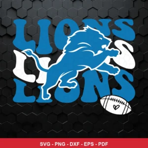 modern, bold graphic with cartoon-like elements NFL bold design expressing team pride for Cricut and Silhouette cutting ma...