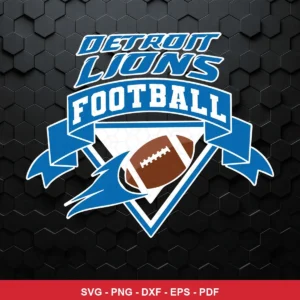 modern, clean sports logo with hex pattern background NFL logo design expressing team pride for Cricut and Silhouette cutt...