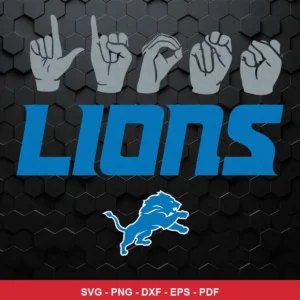 modern, clean, minimalistic with a focus on typography and hand sign graphics NFL logo design expressing team pride and id...