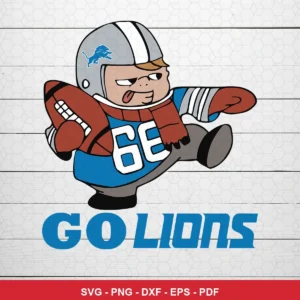 cartoon, playful, modern NFL mascot design expressing team pride and enthusiasm for Cricut and Silhouette cutting machines