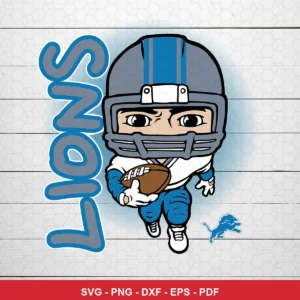 cartoon, modern, playful NFL cartoon design expressing team pride and enthusiasm for Cricut and Silhouette cutting machines