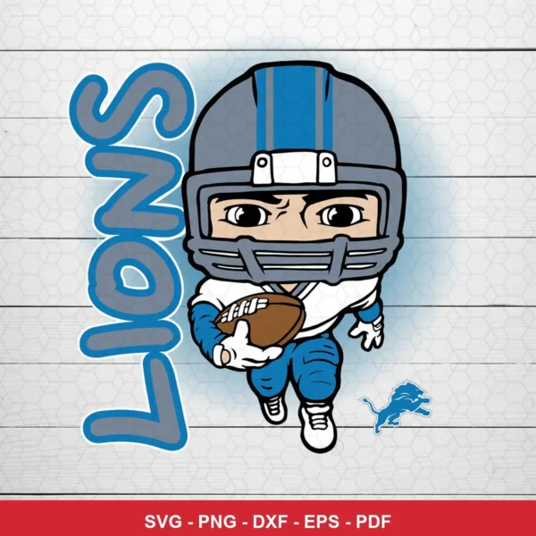 cartoon, modern, playful NFL cartoon design expressing team pride and enthusiasm for Cricut and Silhouette cutting machines