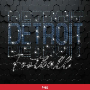 modern, sleek with a sparkling rhinestone effect on a hexagonal dark background NFL classic design expressing team pride a...