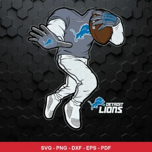 modern cartoon style with bold outlines and dynamic pose NFL classic design expressing team pride and athleticism for Cric...