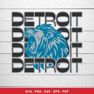 modern, minimalist graphic design with bold typography and a stylized roaring lion illustration NFL classic design express...