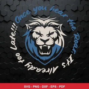 modern, minimalist, emblematic NFL classic design expressing pride and fierceness for Cricut and Silhouette cutting machines