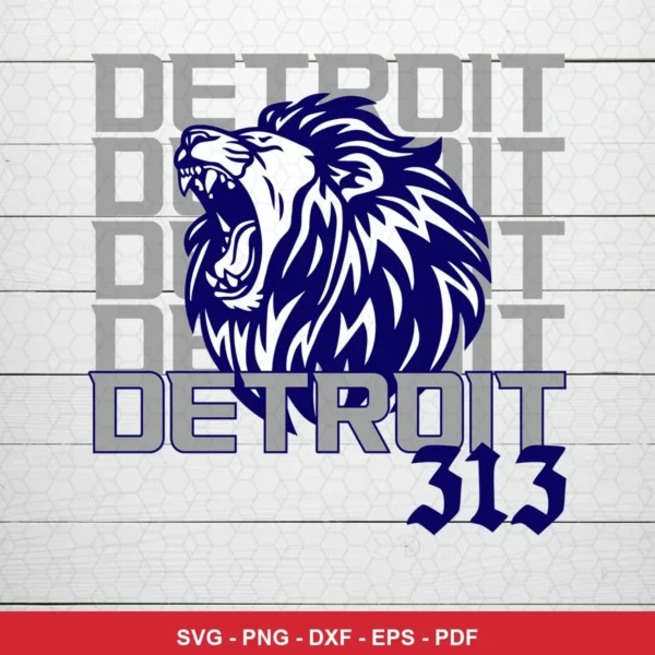 modern, clean, and bold with a strong graphic lion illustration NFL classic design expressing team pride and fierceness fo...