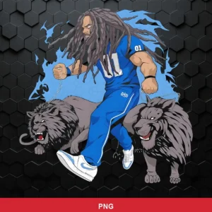 modern cartoon with dynamic and aggressive illustration NFL classic design expressing strength and fierceness for Cricut a...