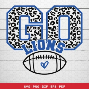 modern, bold typography with a playful leopard print pattern NFL bold design expressing team spirit and support for Cricut...