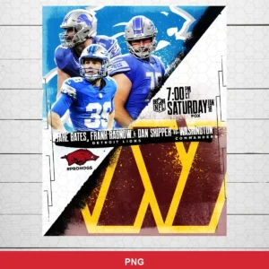 modern sports graphic with photographic elements and bold team colors NFL classic design expressing anticipation and team ...