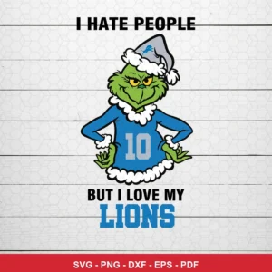 cartoon, modern, playful NFL grinch design expressing team pride and playful grumpiness for Cricut and Silhouette cutting ...