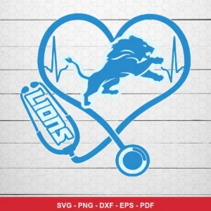 modern minimalist line art NFL logo design expressing team pride and health awareness featuring heart shape for Cricut and...
