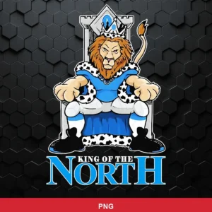 cartoon, modern with bold outlines and vibrant colors NFL cartoon design expressing dominance and pride featuring lion cha...
