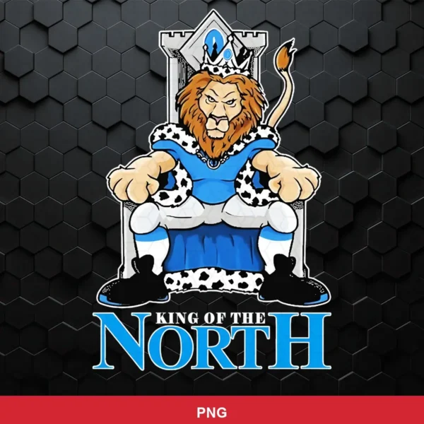 cartoon, modern with bold outlines and vibrant colors NFL cartoon design expressing dominance and pride featuring lion cha...