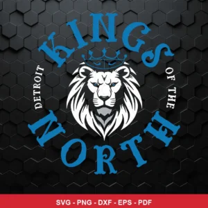 modern minimalist with bold typography and a stylized lion emblem NFL vintage design expressing pride and strength for Cri...