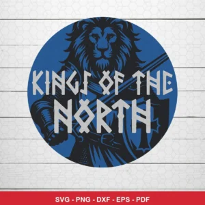 modern cartoon with bold graphic elements NFL bold design expressing pride and strength featuring lion figure for Cricut a...