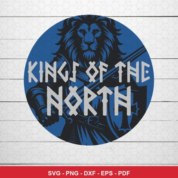 modern cartoon with bold graphic elements NFL bold design expressing pride and strength featuring lion figure for Cricut a...