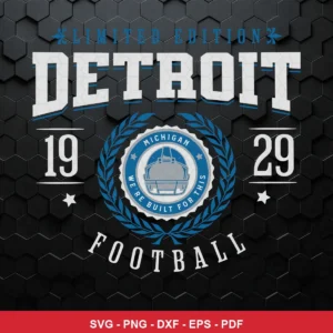 modern minimalist with vintage typography elements NFL classic design expressing pride and team spirit for Cricut and Silh...