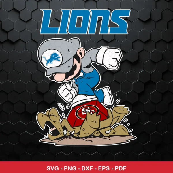 cartoon, modern, bold lines with dynamic action 49Ers classic design expressing mockery and dominance for Cricut and Silho...