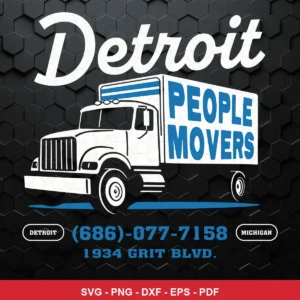 vintage commercial logo style with bold typography and simple truck illustration NFL classic design expressing neutral, pr...