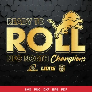 modern, sleek, and minimalistic with a metallic gold and black color scheme NFL bold design expressing pride and celebrati...