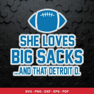 modern, clean typography with a sports theme NFL classic design expressing pride and admiration for Detroit Lions defense ...