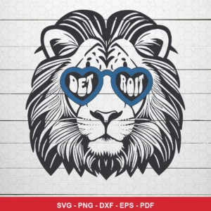 modern minimalist line art with a cartoonish touch NFL classic design expressing pride and team spirit featuring lion face...