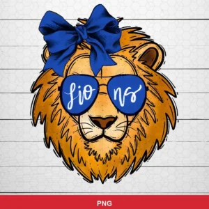 modern cartoon style with hand-drawn elements NFL classic design expressing pride/identity featuring lion head for Cricut ...