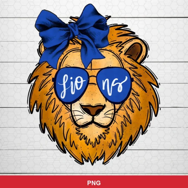 modern cartoon style with hand-drawn elements NFL classic design expressing pride/identity featuring lion head for Cricut ...