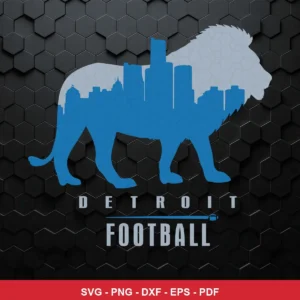 modern silhouette with urban skyline integration NFL classic design expressing pride and city representation featuring lio...