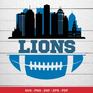 modern urban silhouette with sports theme NFL classic design expressing team pride for Cricut and Silhouette cutting machines