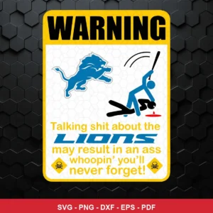 modern cartoon style with bold warning sign elements NFL classic design expressing dominance and threat for Cricut and Sil...
