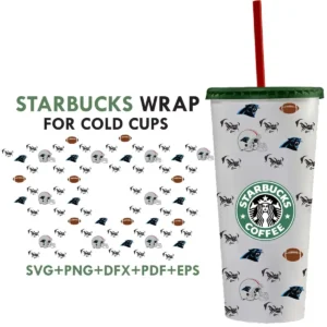 Funny Carolina Panthers Starbucks Wrap SVG Nfl Coffee