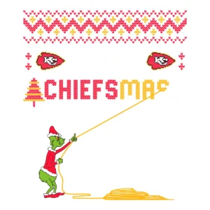 playful and festive with a vintage holiday aesthetic Chiefs classic SVG design showing joy and festivity for Cricut and Silhouette cutting machines