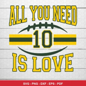minimalist, text-focused with subtle football graphic Packers bundle design expressing positive, affectionate featuring te...