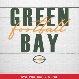 minimalist text-based with subtle football theme Packers bundle design expressing neutral/pride for Cricut and Silhouette ...