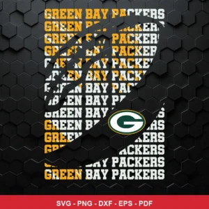 modern, geometric, and minimalist with a hexagonal pattern background Packers bundle design expressing team pride and iden...