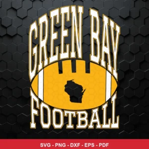 modern, clean, and minimalistic with a sports theme Packers bundle design expressing team pride and identity for Cricut an...