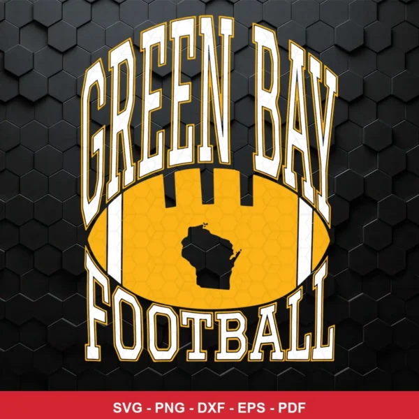 modern, clean, and minimalistic with a sports theme Packers bundle design expressing team pride and identity for Cricut an...