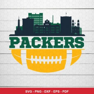 modern minimalist with a focus on city skyline and team branding Packers bundle design expressing team pride and local ide...